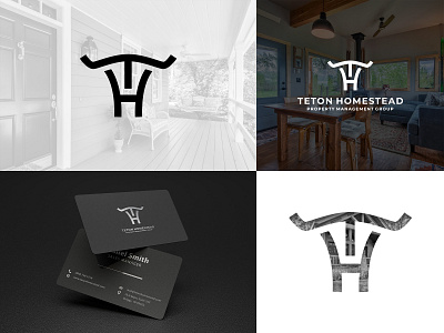 TETON HOMESTEAD - Logo design brand identity branding design homestead icon logo minimal property management ui vector