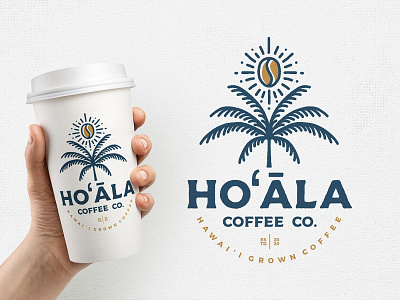 Hawaiian Coffee Brand brand identity branding coffee coffeeshop design graphic design illustration logo natural organic vector vintage style