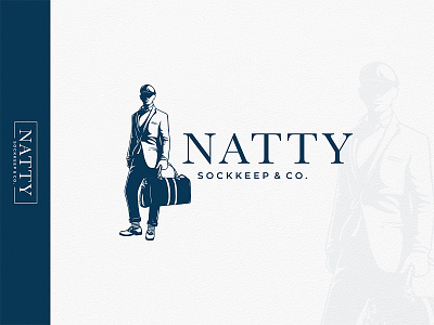 NATTY Logo design, Brand Identity brand identity branding design fashion graphic design illustration logo minimal sock vector