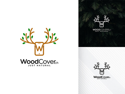 Woodcover Logo branding design illustration logo vector