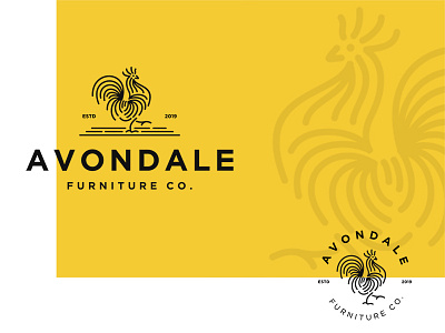 Avondale Logo app branding design flat furniture icon illustration logo minimal start up vector