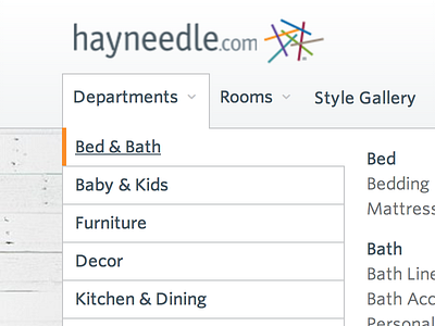 Hayneedle.com Redesign hayneedle homepage navigation redesign ui