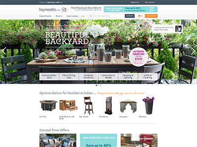 Hayneedle Homepage design homepage interactive web website