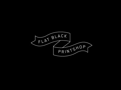 Flat Black Printshop black circle flat logo nebraska omaha print printshop