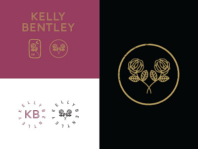 Kelly Bentley Identity flower identity logo monogram moon