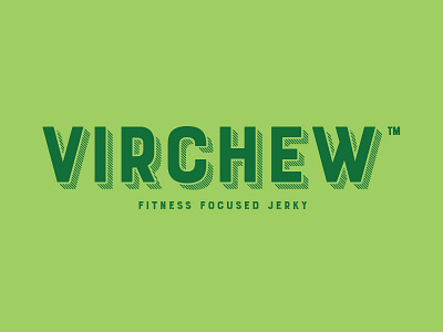 Virchew branding design fitness green healthy jerky logo virchew