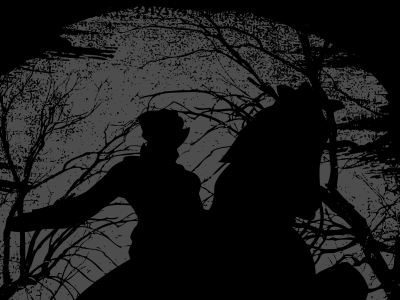 Midnight Rider illustration silhouette texture