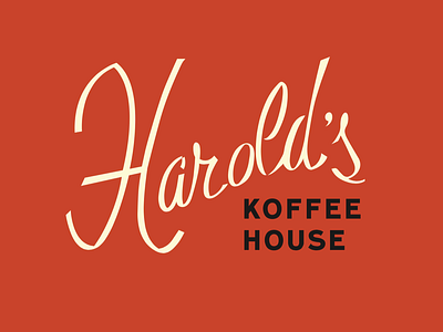 Harold's Koffee House brand and identity branding branding agency design identity lettering logo nebraska