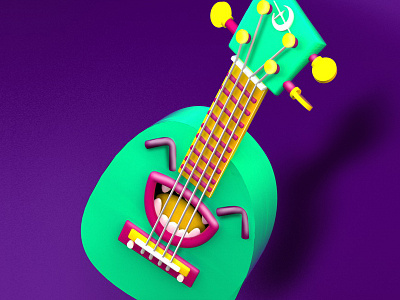 Render 006 - Ukelele Pulga Saltarina 3d 3d art art c4d character design digital 3d illustration vector web