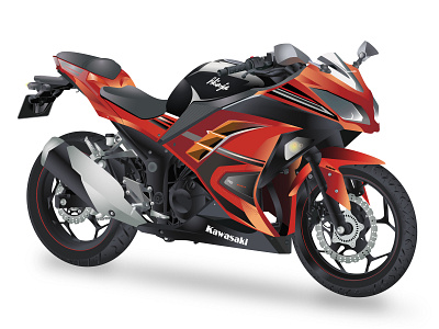 motorbike kawasaki ninja illustration motorbike