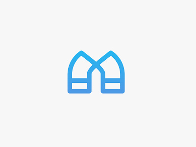Linear Magnet | Logo design app blue branding clean design flat icon illustration lettermark logo logo design logodesign m letter magnet minimal monogram shape vector word logo wordmark