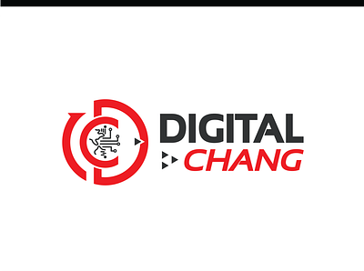 Digital Chang brand logo branding design illustration logo typography vector