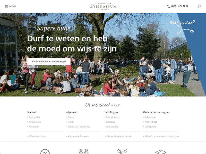 Gymnasium Hilversum Website