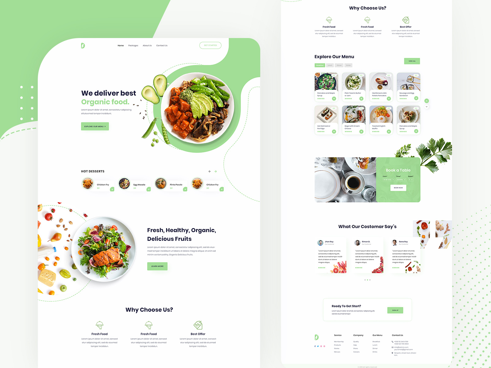 Daas Restaurant home page by Akash Das on Dribbble