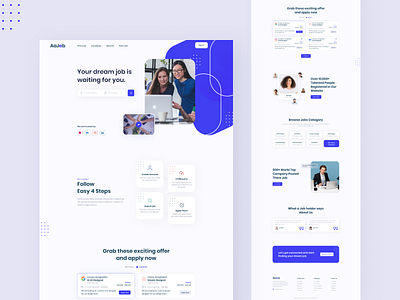 Aajob-Job finding landing page