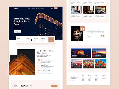 Hotelo- Search hotel home page design