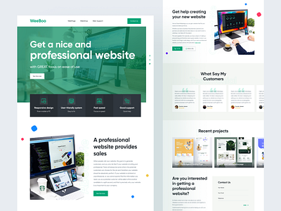 WeeBoo- web design and development website design agency branding design figma graphic design psd template ui ui design ux design web design web development