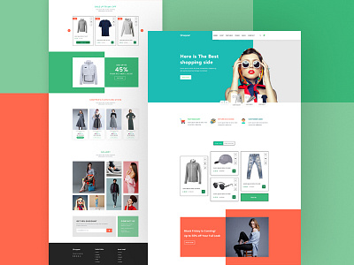 Shopper Landing Page branding design landingpage logo psd template saas typography ui ui design ux ux design web