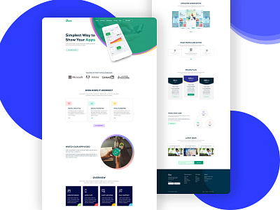 DAAS-App landing page app branding design landingpage logo psd template saas typography ui ui design