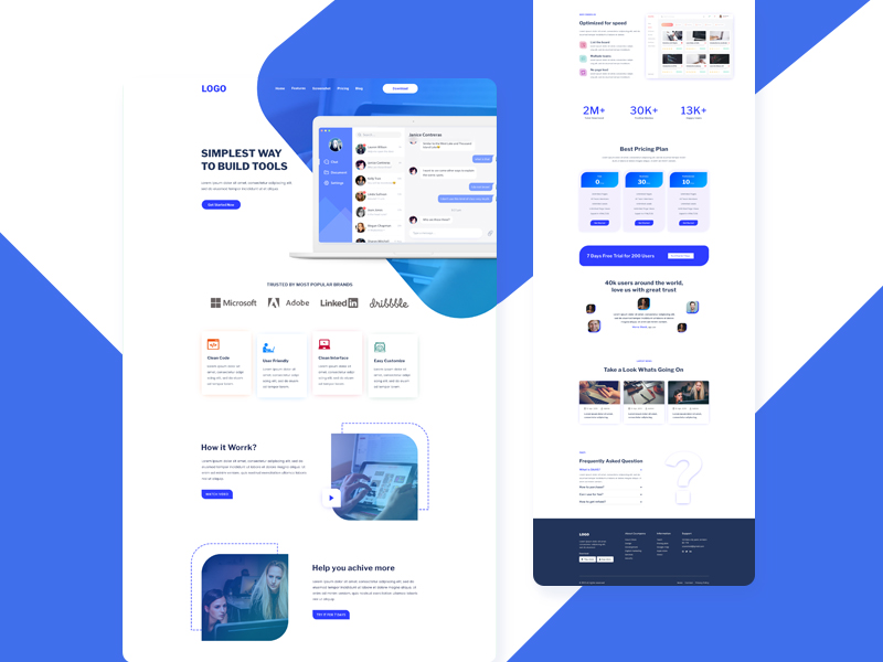 App landing page design by Akash Das on Dribbble