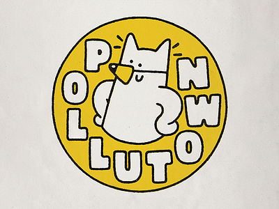 Pollutown branding character cute design emblem fun illustration kawaii lettering logo print print design typography