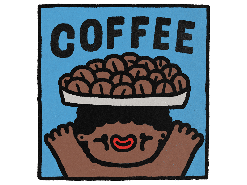 Coffee africa african animated gif animation animation 2d cartoon character coffee bean coffeeshop cute doodle fun illustration japanese kawaii