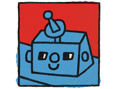 Robot cartoon character cute design doodle fun illustration kawaii painting popart robot robotics