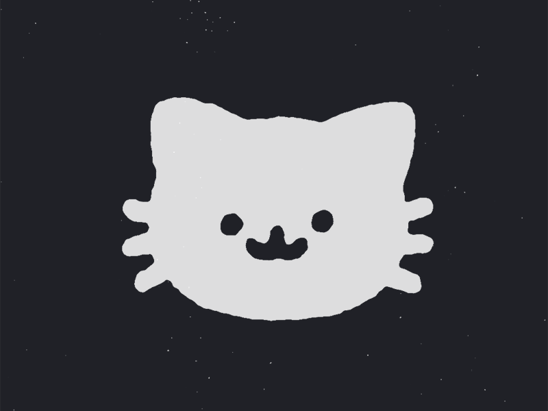 Cat winks animation bw cat catbeats cute doodle fun illustration japanese kawaii lofi minimal music smile winks