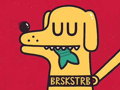 Dog barsikestribu brskstrb dog eat fish illustration