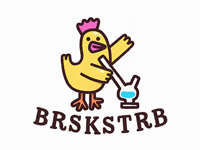 Brskstrb Logo chicken illustration lettering logo type