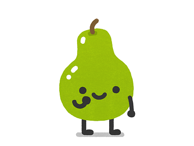 Pear art doodle doodling green illustration lemon lucky pear shy sticker
