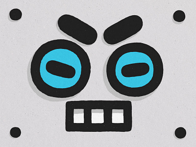 Robot Face angry cutie doodle face flat icon illustration kawaii line lineart robot smile