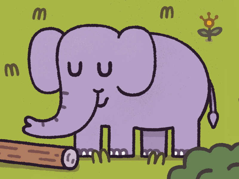 Elephant animation art cartoon children book illustration cute doodle elephant fun illustration kawaii zoo