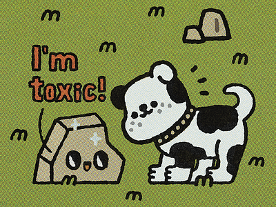 Im toxic! art cartoon cute dog doodle fun illistration illustration japanese kawaii smile