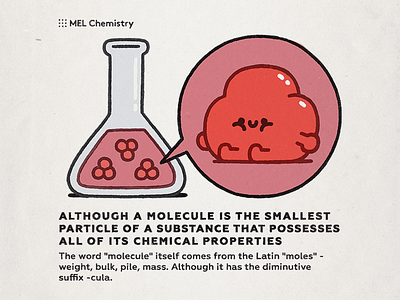 Molecule cute doodle fun illustration kawaii mass melscience pile science smile