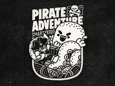 Pirate Adventure SmartyKids childrens illustration doodle illustration japanese lettering octopus pirate t shirt t shirt design