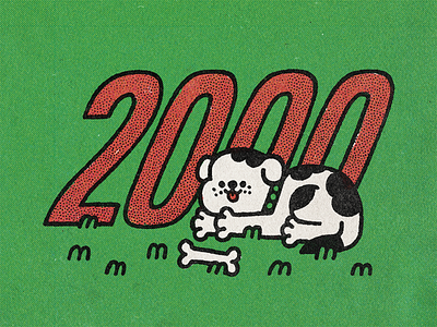 2000 followers cartoon comics cute dog doodle followers illustration japanese kawaii smile