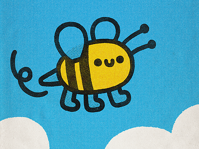 Bee bee cartoon cute doodle fly fun happy illustration japanese kawaii smile