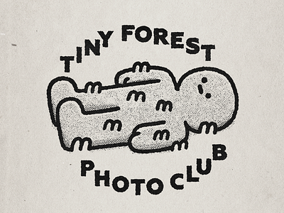 Tiny Forest Photo Club doodle illustraion illustration japanese kawaii moss man photo club smiski typogaphy typography