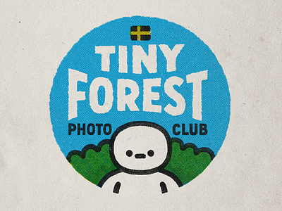 Tiny Forest Photo Club comic art comics distressed doodle illustration japanese lofi logo photo club smiski textured