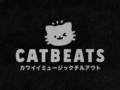 Catbeats Logo cat catbeats cute fun illustration japanese kawaii lettering logo logo design logodesign shelby cinka swedish columbia typogaphy