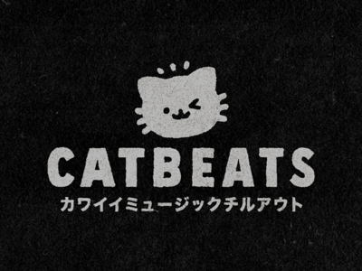 Catbeats Logo cat catbeats cute fun illustration japanese kawaii lettering logo logo design logodesign shelby cinka swedish columbia typogaphy