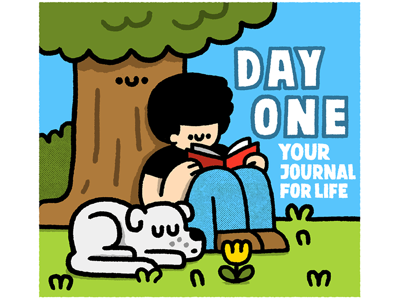 Day One 2 animation book boy cute design dog doodle fun happy illustration kawaii smile
