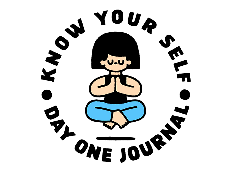 Day one illustration art cartoon cute fun girl happy japanese kawaii meditation smile yoga yoga pose yogi