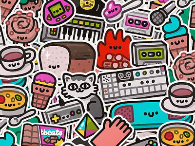 Catbeats stickers