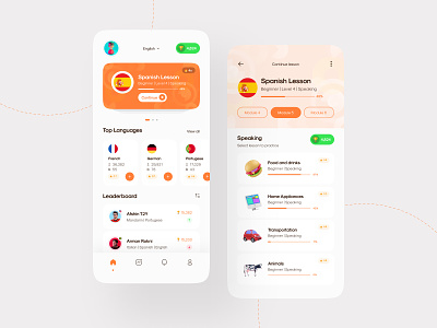 Language Learning App 📚 app design creative design language language app languages learning app mobile mobile app new noteworthy popular product design ui ui design uiux