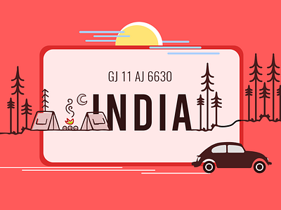 Vintage Number Plate branding car design illustration india logo number plate trending ui uiux vector weekly warm up