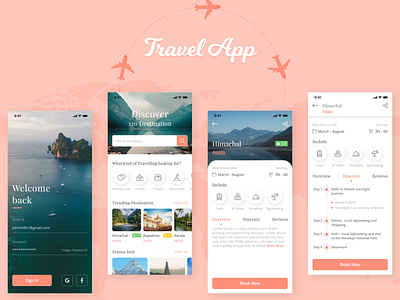 Travel App UI app app design branding design flat design illustration ios design travel travel app traveling trending ui uiux