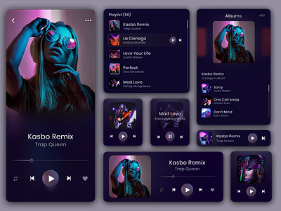 The Music Streaming App UI app design branding design flat design logo music music app music player musician streaming trending uiux website