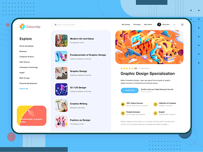 ColourUp Home Page color palette colorful creative design flat design homepage illustrator logo trending ui uiux vector illustration website